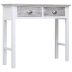 Konsolentisch Grau 90×30×77 cm Holz – Bild 2