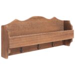 Wandgarderobe Weiss 50×10×23 cm Holz