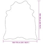 Teppich Echtes Rindsleder Schwarz 150x170 cm – Bild 9