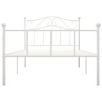 Bettgestell Weiss Metall 90×200 cm – Bild 3
