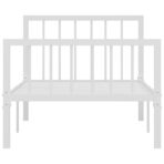 Bettgestell Weiss Metall 120x200 cm – Bild 3