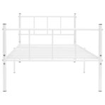 Bettgestell Weiss Metall 120x200 cm – Bild 3