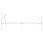 Bettgestell Weiss Metall 120x200 cm – Bild 4
