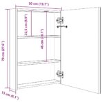 LED-Spiegelschrank 50x13x70 cm – Bild 8