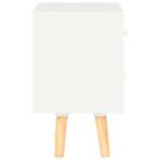 Nachttische 2 Stk. Weiss 40 x 30 x 50 cm Kiefer Massivholz – Bild 5