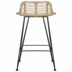 Barhocker 2 Stk. Rattan Natur – Bild 3