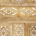 3-tlg. Raumteiler Handgeschnitzt 120×165 cm Mango Massivholz – Bild 4