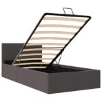 Stauraumbett Hydraulisch Dunkelgrau Stoff 100×200 cm – Bild 8