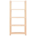 Lagerregal mit 5 Böden 80×38×170 cm Kiefer Massivholz 250 kg – Bild 3