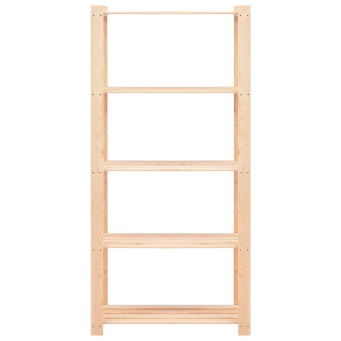 Lagerregal mit 5 Böden 80×38×170 cm Kiefer Massivholz 250 kg – Bild 3