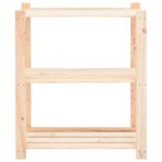 Lagerregal mit 3 Böden 80×38×90 cm Kiefer Massivholz 150 kg – Bild 3