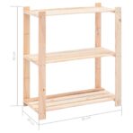Lagerregal mit 3 Böden 80×38×90 cm Kiefer Massivholz 150 kg – Bild 7