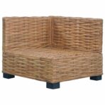 Ecksofa mit Kissen Natürliches Rattan – Bild 2