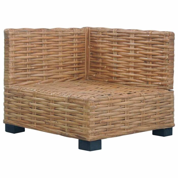 Ecksofa mit Kissen Natürliches Rattan – Bild 2