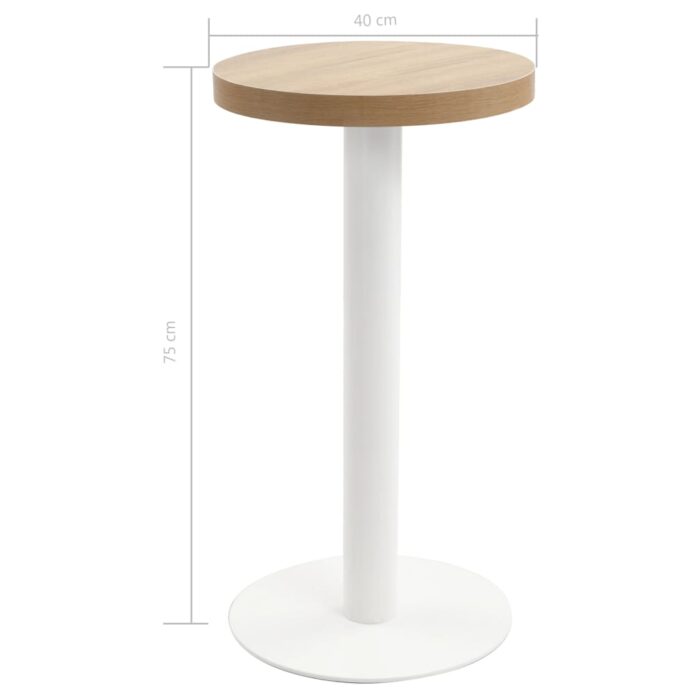Bistrotisch Hellbraun 40 cm MDF – Bild 5