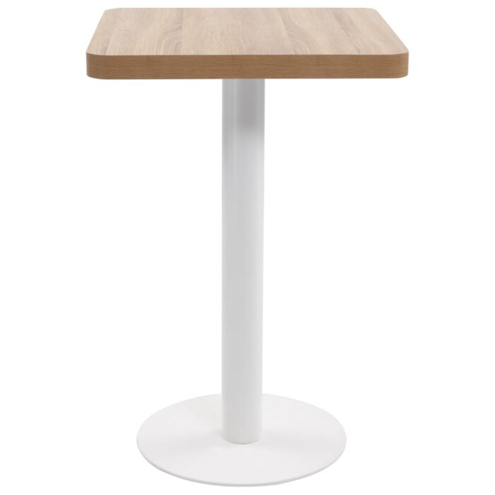 Bistrotisch Hellbraun 50x50 cm MDF – Bild 2