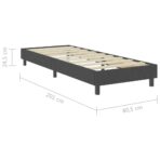 Boxspring-Bettgestell Grau Stoff 80x200 cm – Bild 8