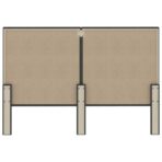 Kopfteil Dunkelgrau Stoff 140×200 cm – Bild 5