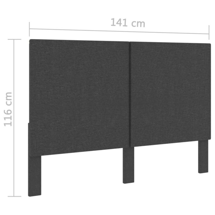 Kopfteil Dunkelgrau Stoff 140×200 cm – Bild 6
