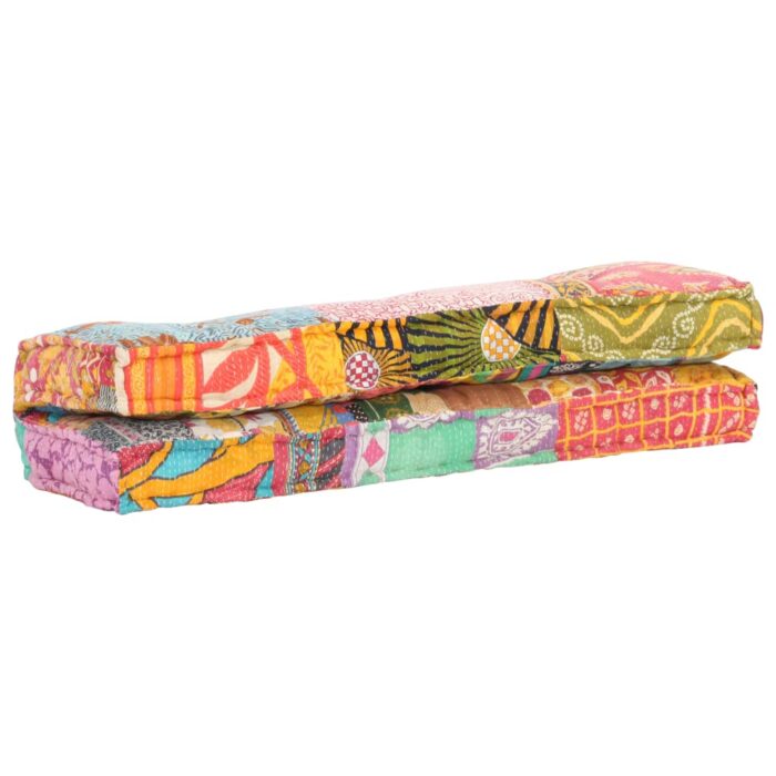 Palettensofa-Auflage Mehrfarbig Stoff Patchwork – Bild 4