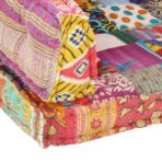 Palettensofa-Auflage Mehrfarbig Stoff Patchwork – Bild 4