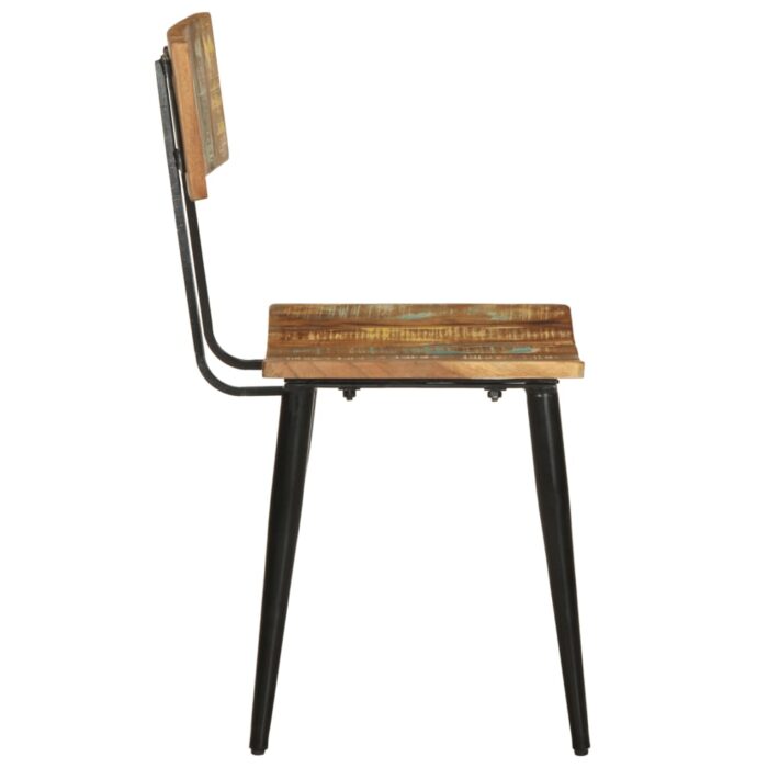 Esszimmerstühle 2 Stk. Altholz Massiv – Bild 5