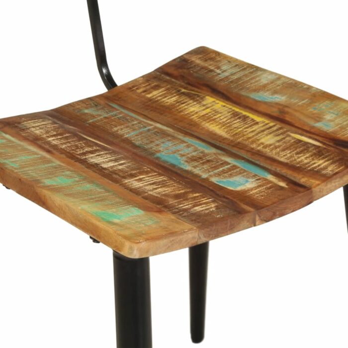 Esszimmerstühle 2 Stk. Altholz Massiv – Bild 9