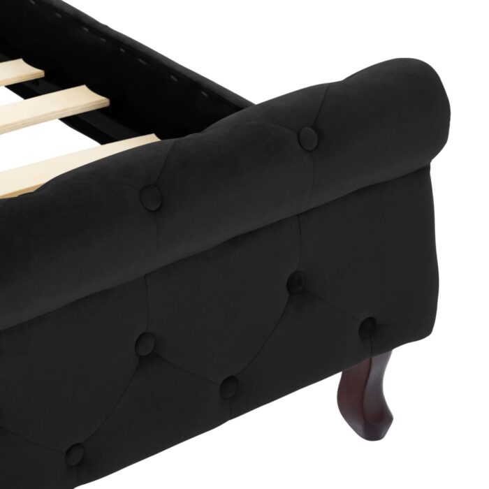 Bettgestell Schwarz Samt 90 x 200 cm – Bild 6