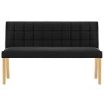 Bank 140 cm Schwarz Samt – Bild 3