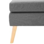 Fusshocker Hellgrau Stoff – Bild 4