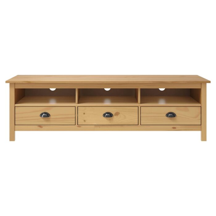 TV-Schrank Hill Honigbraun 158x40x47 cm Massivholz Kiefer – Bild 2