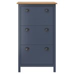 Schuhschrank Hill Grau 72x35x124 cm Massivholz Kiefer – Bild 2