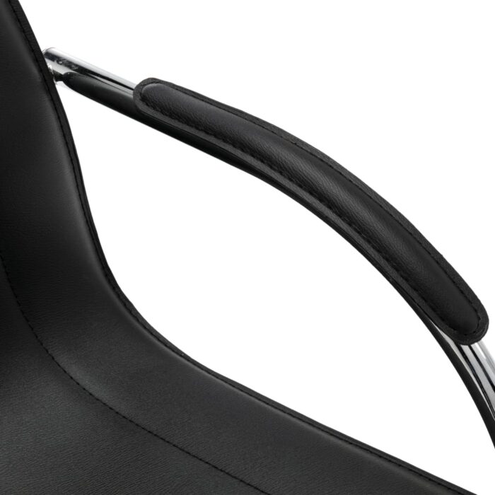 Freischwinger Bürostuhl Schwarz Kunstleder – Bild 5