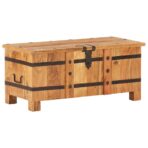Truhe 90x40x40 cm Massivholz Akazie - Massivholz Akazie