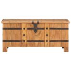Truhe 90x40x40 cm Massivholz Akazie - Massivholz Akazie – Bild 3