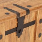 Truhe 90x40x40 cm Massivholz Akazie - Massivholz Akazie – Bild 6