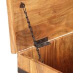 Truhe 90x40x40 cm Massivholz Akazie - Massivholz Akazie – Bild 8