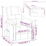 Massagesessel Hellgrau Stoff – Bild 11