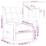 Relaxsessel Hellgrau Stoff – Bild 9