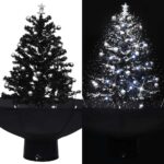 Schneiender Weihnachtsbaum mit Schirmfuss Schwarz 75 cm PVC