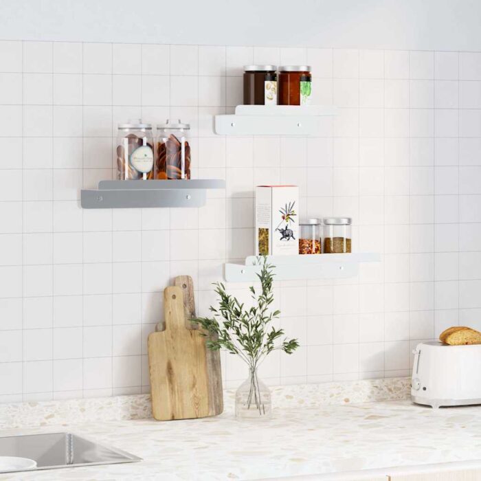 Wandregale 3 Stk. Silbern Edelstahl – Bild 3