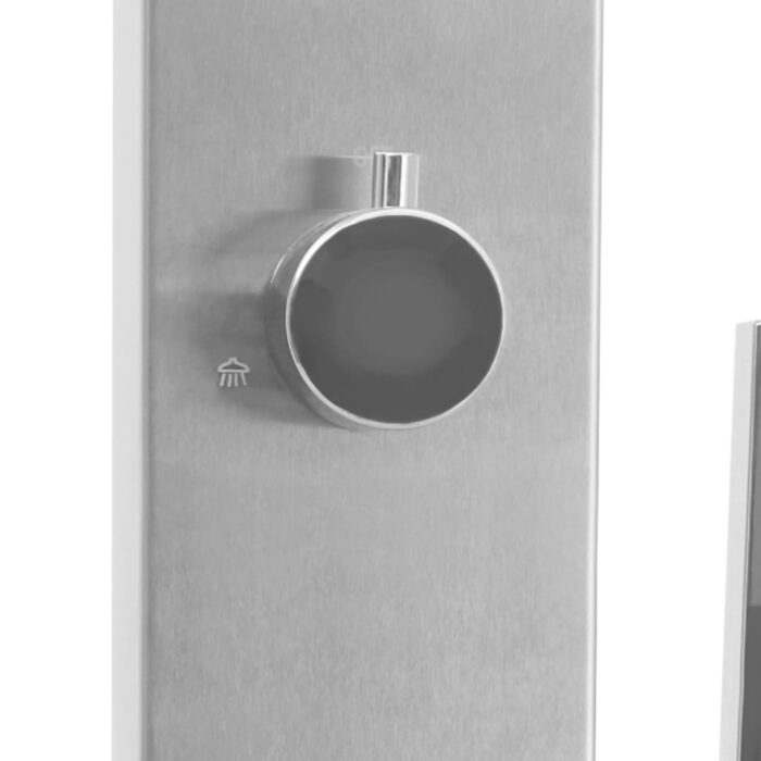 Gartendusche mit Bodenelement WPC Edelstahl – Bild 7