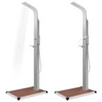 Gartendusche mit Bodenelement WPC Edelstahl – Bild 3