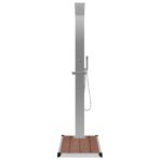 Gartendusche mit Bodenelement WPC Edelstahl – Bild 5