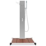 Gartendusche mit Bodenelement WPC Edelstahl – Bild 3