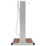 Gartendusche mit Bodenelement WPC Edelstahl – Bild 5