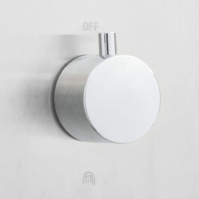 Gartendusche mit Bodenelement WPC Edelstahl – Bild 7