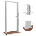 Gartendusche mit Bodenplatte WPC Edelstahl