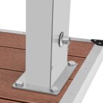 Gartendusche mit Bodenplatte WPC Edelstahl – Bild 10