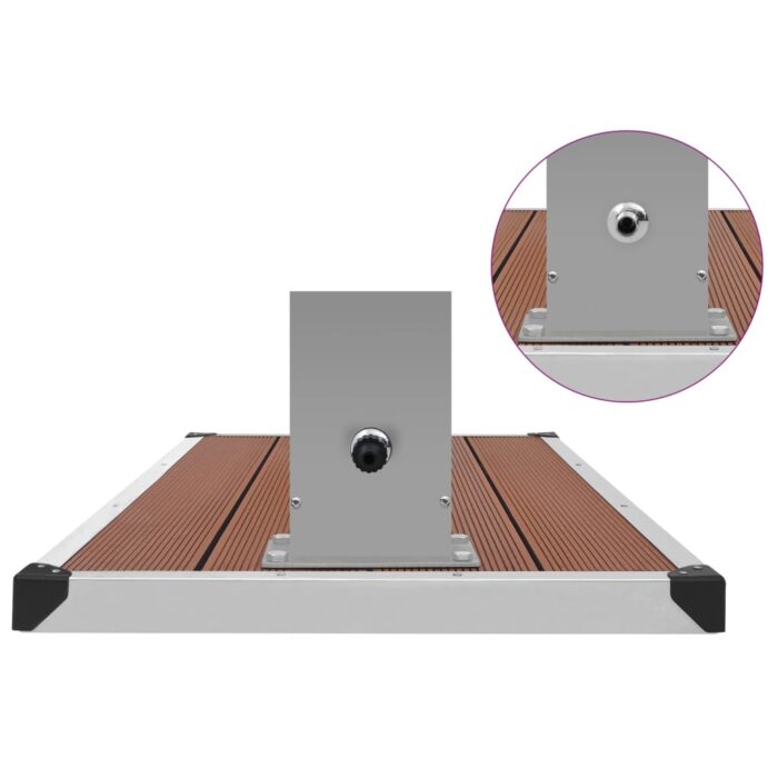 Gartendusche mit Bodenplatte WPC Edelstahl – Bild 9